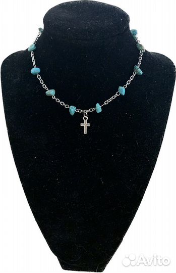 Колье с крестом y2k