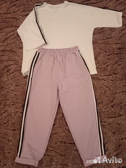 Комплект штаны спорт. и футболка женские