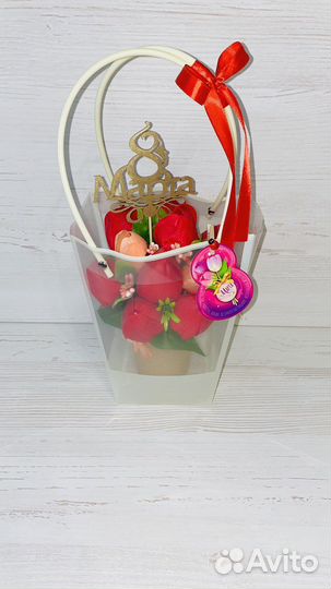 Букет из пенных цветов 8 марта