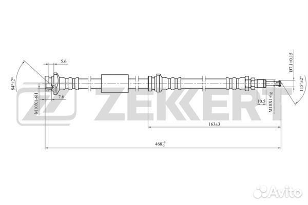 Шланг тормозной передний левый Nissan Cabstar (F24