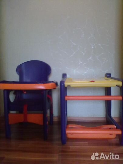 Столик детский трансформер для игры и приема пищи