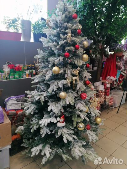 Елка искусственная литая заснеженная