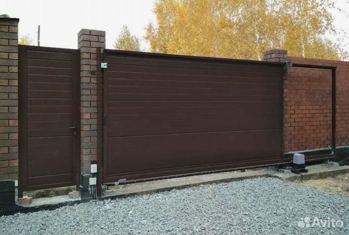 Готовые откатные ворота монтир-е. 24-48 ч гарантия