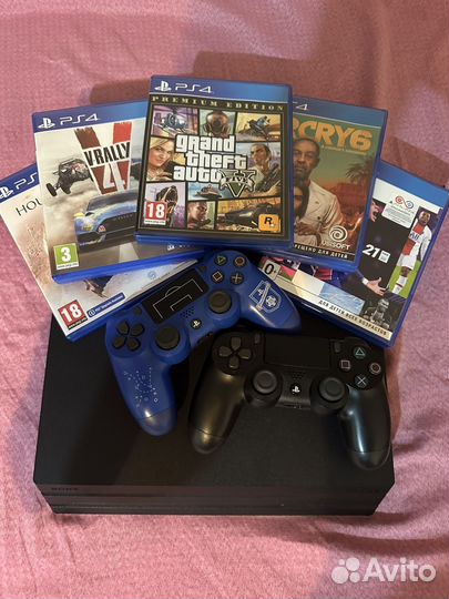 Sony playstation 4 pro 1tb с играми