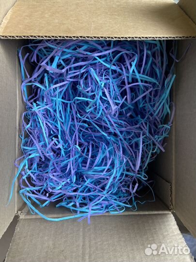 Бумажный наполнитель для подарков+коробка