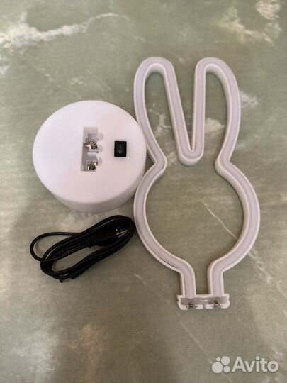 Неоновый светильник Зайчик