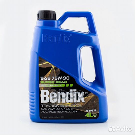 Масло трансмиссионное 75W90 bendix 4л синтетика