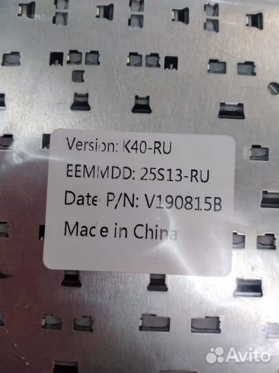 Новая клавиатура линейки ноутбуков Asus K40