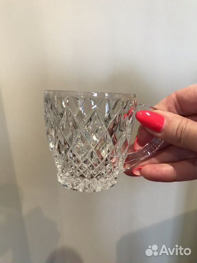 Хрустальные кружечки Богемия винтаж СССР