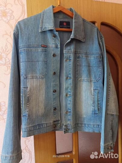 Джинсовая куртка мужская 48 размер