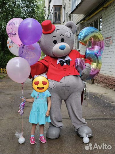 Мишка Тедди на праздник,ростовая кукла,аниматор