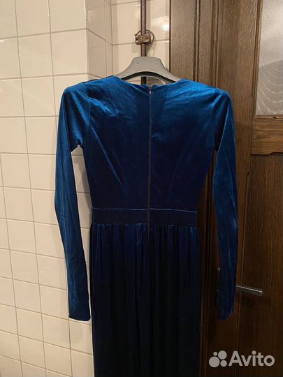 Вечернее платье в пол бархат ASOS (s)