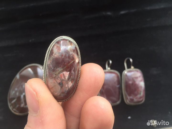 Подарочный комплект серьги кольцо брошь