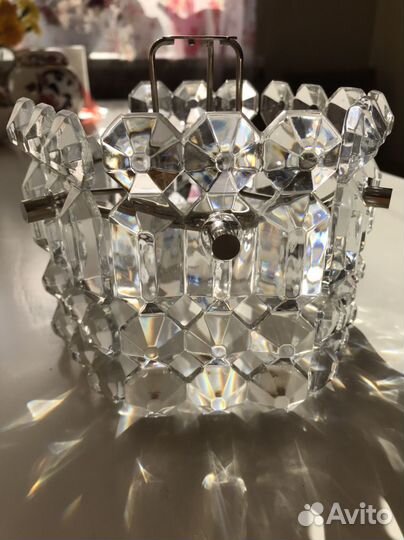 Хрустальное бра СССР, советский винтаж