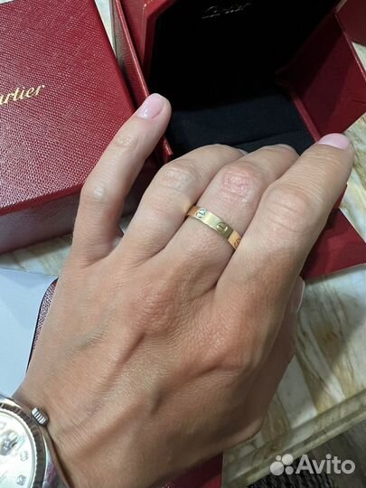 Кольцо Cartier love 56 yellow