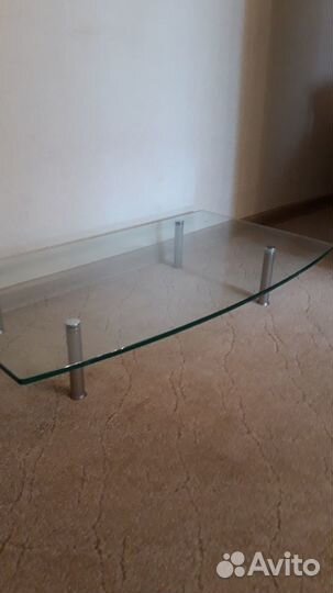 Поставка под телевизор стеклянная Лазурит