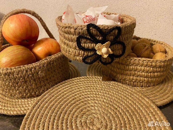 Корзина из джута