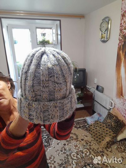 Шапка ушанка из кролика,натуральная