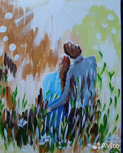 Картина акрилом и маслом