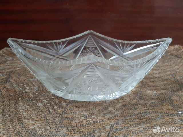 Хрустальная ваза СССР Ладья