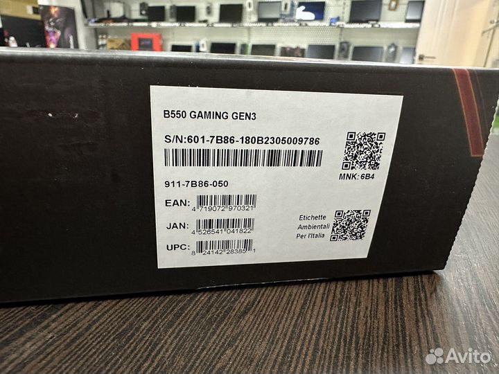 Материнская плата Msi b550 gaming gen 3 новая