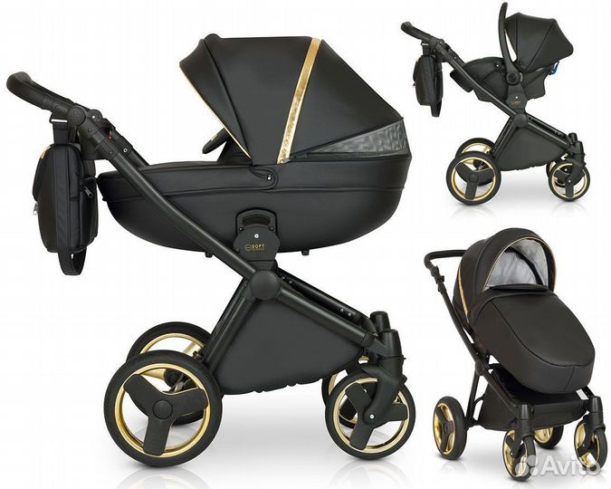 Коляска verdi 3 в 1 mirage limited черная