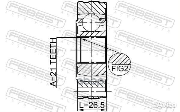 ШРУС карданного вала 21X74 suzuki grand vitara 95