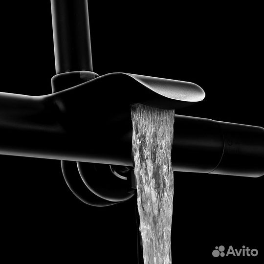 Душевая система Vincea Esse с термостатом черный матовый vsfs-1E1TMB