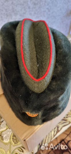 Женская меховая шапка тиа Е защитного цвета