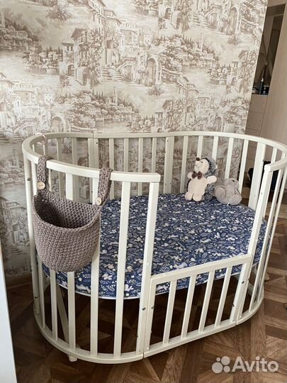 Детская кровать трансформер овальная круглая