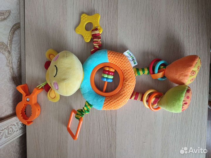 Детская подвесная игрушка Жираф с погремушками