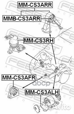 Сайлентблок задн опоры двигателя mitsubishi