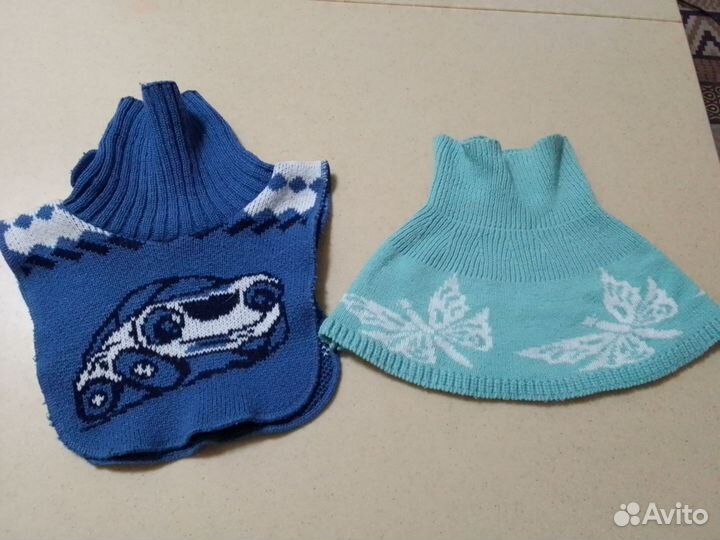 Манишки перчатки шарф варежки