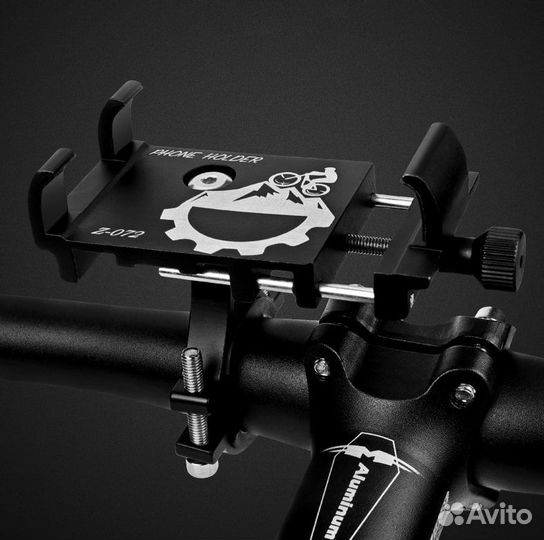 Металлический держатель на руль Z-072. Черный