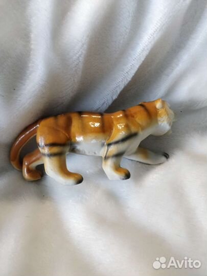 Тигр статуэтка керамика фарфор винтаж