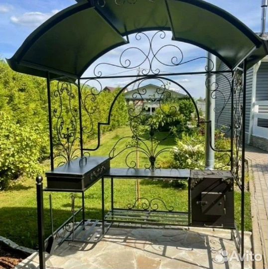 Мангалы loft с печью и крышей