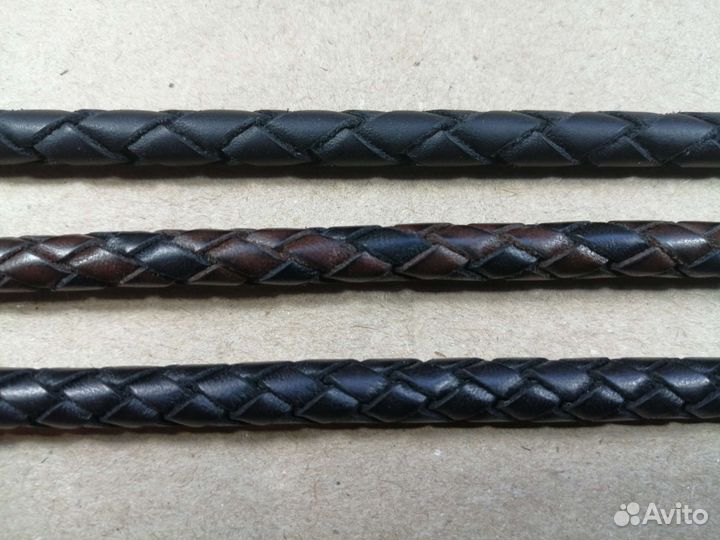Шнур кожаный плетёный 6мм