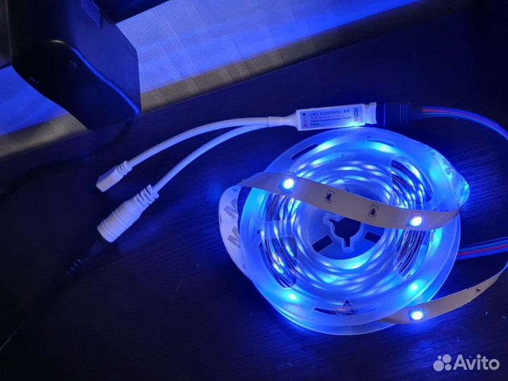 Светодиодная лента RGB 5050 10м + Пульт 44 + Блок