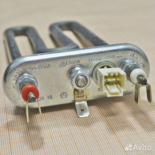 Тэн 1600W, прямой, 180 мм, с датчиком, Thermowatt