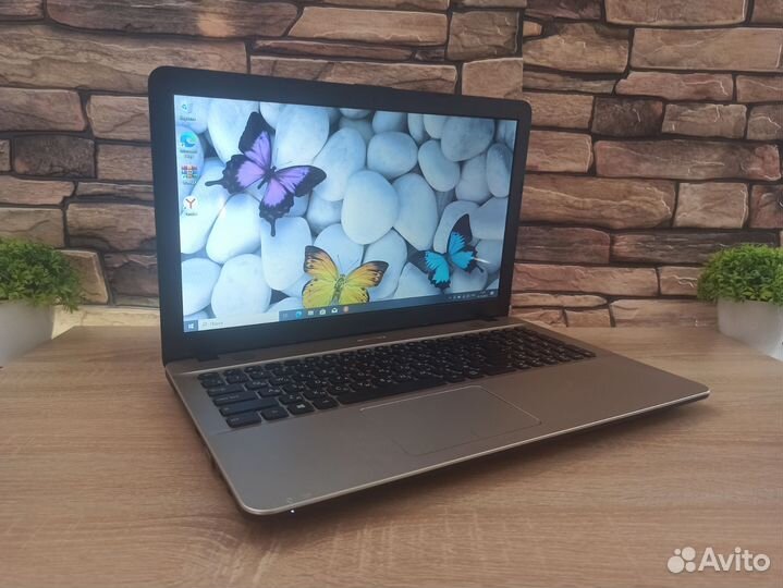 Мощный офисный ноутбук Asus 4gb/ssd/hdd 1000gb
