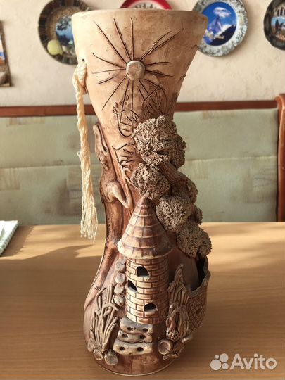Ваза глиняная ручной работы Дракон