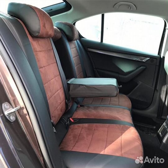 Чехлы из Алькантары на Skoda Octavia A7 Автопилот