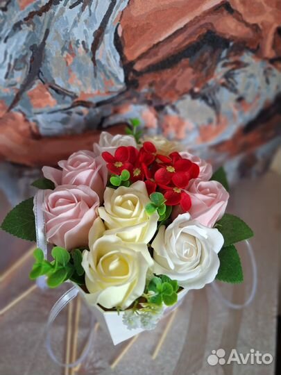 Букет на 8 марта мыльные розы
