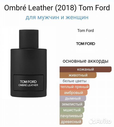 Парфюмы Tom Ford ombre leather