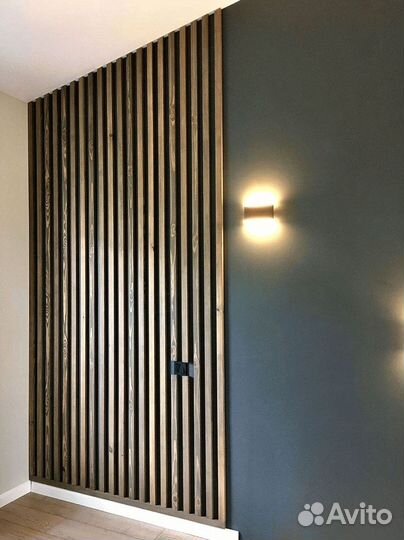 Декоративные рейки из дерева в квартиру