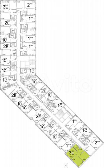 2-к. квартира, 51,8 м², 9/14 эт.