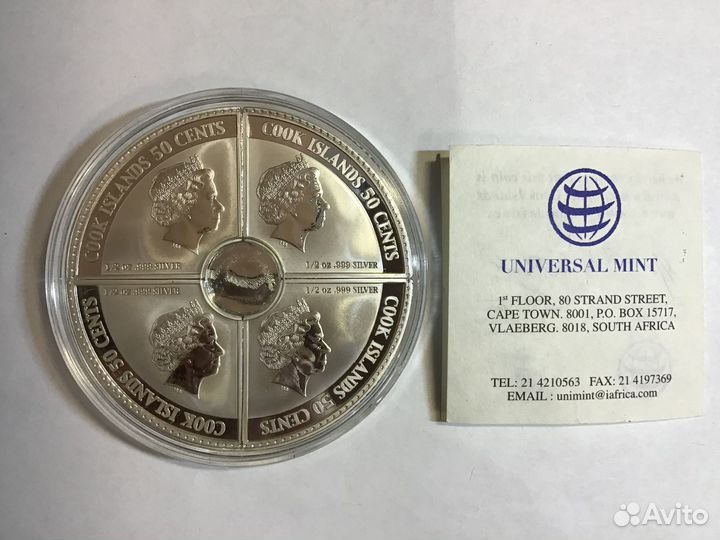 Острова кука. 2 доллара (4х50 центов) 2006 года