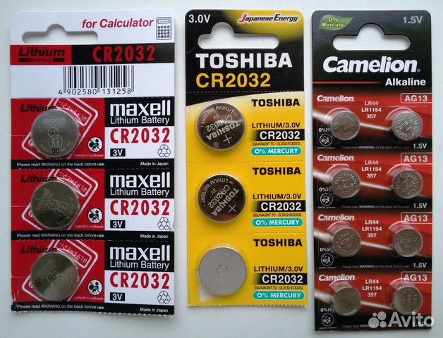 Батарейки таблетки CR2032 LR44
