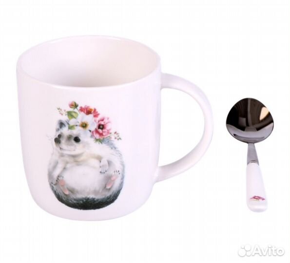 Кружка с ложкой в подарочной упаковке