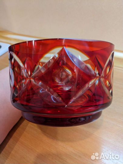 Конфетница цветное стекло СССР